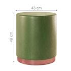 Puff Redondo Decorativo Com Metal Grenoble Verde