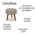 Puff Redondo Decorativo Danny Bege Pés Palito