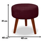 Puff Redondo Decorativo Danny Bordo Pés Palito