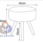 Puff Redondo Decorativo De Escritorio E Hall De Entrada Pés P