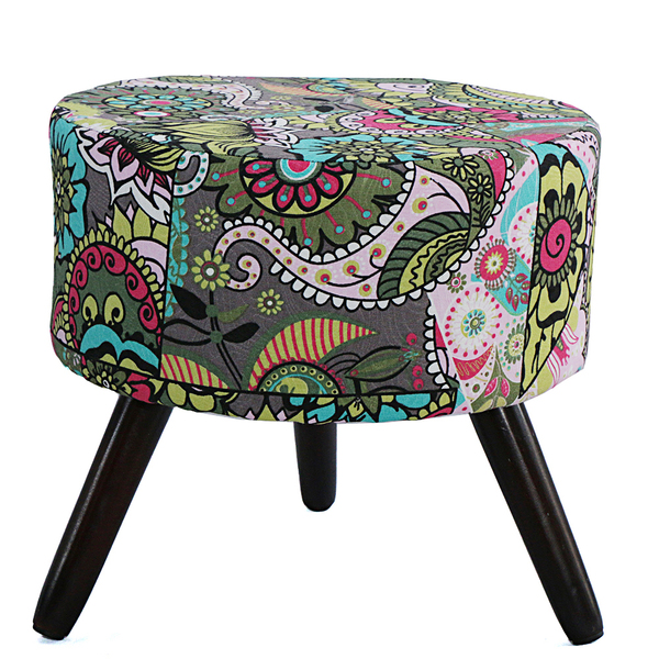 Puff Redondo Decorativo Romero Britto Gigante Móveis