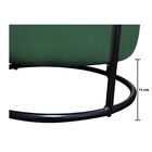 Puff Redondo Decorativo Royale Base Preto Suede Verde