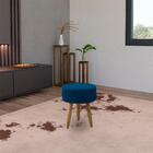 Puff Redondo Decorativo Sala De Estar Escritório Quarto  Azul