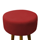 Puff Redondo Decorativo Sala De Estar Escritório Quarto  Verm