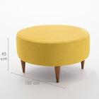 Puff Redondo Elegância Veludo Ideal P/sala/quarto 100cm