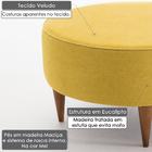 Puff Redondo Elegância Veludo Ideal Sala/quarto 80cm