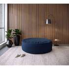 Puff Redondo Gigante Linho Azul Marinho