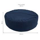 Puff Redondo Gigante Linho Azul Marinho