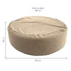 Puff Redondo Gigante Linho Bege