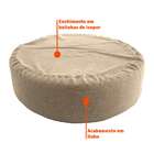 Puff Redondo Gigante Linho Bege