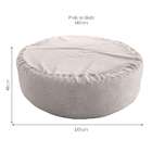 Puff Redondo Gigante Linho Cru