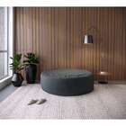 Puff Redondo Gigante Linho Grafite