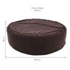 Puff Redondo Gigante Suede Marrom