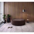 Puff Redondo Gigante Suede Marrom