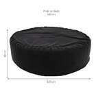 Puff Redondo Gigante Suede Preto