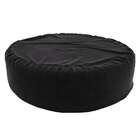 Puff Redondo Gigante Suede Preto