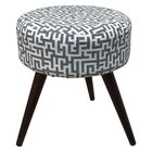 Puff Redondo Labirinto Impermeável Ø 39 5cm Com Pé Palito Can