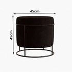 Puff Redondo Madrid Preto Asturias