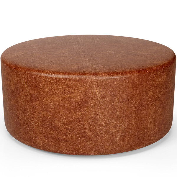 Puff Redondo Orgânico Para Living 90cm Lola W01 Couríssimo Ca