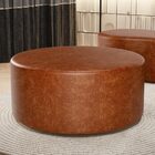 Puff Redondo Orgânico Para Living 90cm Lola W01 Couríssimo Ca