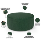 Puff Redondo Orgânico Para Living 90cm Lola W01 Couríssimo Ve