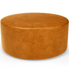 Puff Redondo Orgânico Para Living 90cm Lola W01 Couríssimo Wh