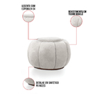 Puff Redondo Orgânico Para Sala Cloud Bouclê E03 - D'rossi -