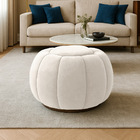 Puff Redondo Orgânico Para Sala Cloud Bouclê E03 - D'rossi -