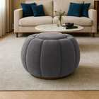 Puff Redondo Orgânico Para Sala Cloud Bouclê E03 - D'rossi -