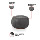 Puff Redondo Orgânico Para Sala Cloud Bouclê E03 - D'rossi -