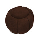 Puff Redondo Orgânico Para Sala Cloud Bouclê Marrom E03 - D'r