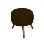 Puff Redondo Paola Suede Marrom Clickarapongas