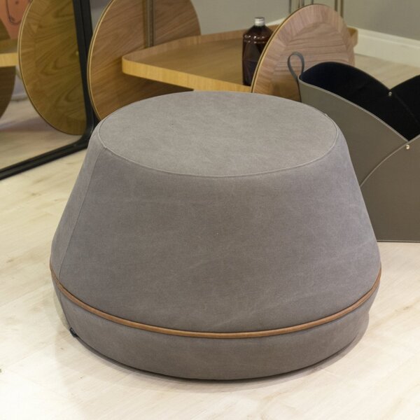 Puff Redondo Para Sala De Estar Basttos Grafite