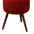 Puff Redondo Para Sala E Quarto Palito Mel Suede Escolha Sua