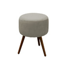 Puff Redondo Para Sala E Quarto Palito Suede Bege - J.a Decor
