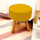 Puff Redondo Para Sala E Quarto Suede Amarelo - Jylcrom