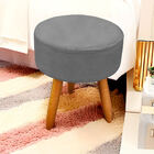 Puff Redondo Para Sala E Quarto Suede Cinza - Jylcrom
