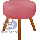 Puff Redondo Pés Palito   Rosê