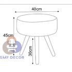 Puff Redondo Pés Palito Rosê