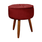 Puff Redondo Pés Palito Sala E Quarto Ariel  - Shop Das Cabec