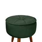 Puff Redondo Pés Palito Sala E Quarto Ariel  - Shop Das Cabec