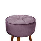 Puff Redondo Pés Palito Sala E Quarto Ariel  - Shop Das Cabec