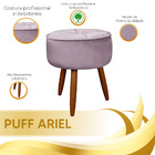 Puff Redondo Pés Palito Sala E Quarto Ariel  - Vs Decor - Lil