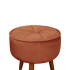 Puff Redondo Pés Palito Sala E Quarto Ariel  - Vs Decor - Ter