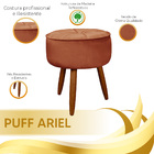 Puff Redondo Pés Palito Sala E Quarto Ariel  - Vs Decor - Ter