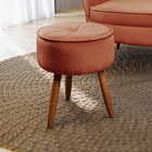 Puff Redondo Pés Palito Sala E Quarto Ariel  - Vs Decor - Ter