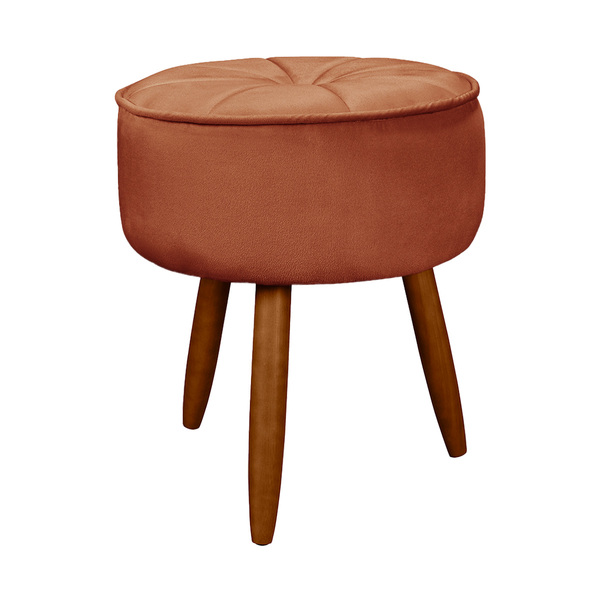 Puff Redondo Pés Palito Sala E Quarto Ariel  - Vs Decor - Ter