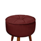 Puff Redondo Pés Palito Sala E Quarto Ariel  - Vs Decor - Vin