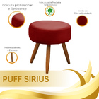 Puff Redondo Pés Palito Sala E Quarto Sirius Veludo - Shop Da