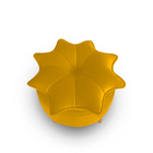 Puff Redondo Pétala Para Sala E Quarto Palito Mel Veludo Amar